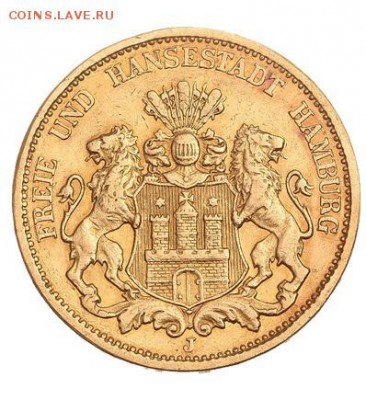 Оценка. 20 марок Гамбург 1878г. 10 крон Дания 1900г. Золото. - 218271371
