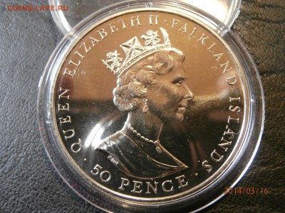 ФОЛКЛЕНДЫ. 50пенсов ЮБИЛЕЙ ПРАВЛЕНИЯ 1992г до 18.03 - P3160008.JPG