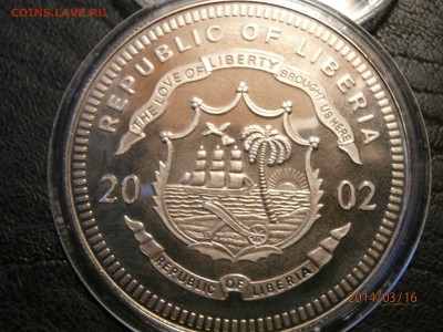 ЛИБЕРИЯ 5долларов.  2002г.МОНЕТЫ ВАТИКАНА до 18.03 - P3160004.JPG