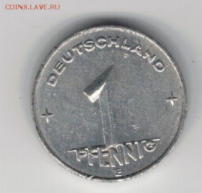 ГДР ПФЕННИГ 1953Е ДО 20.03.14 В 22.00МСК (8220) - 4-гдр1пф53а