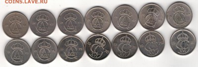 ШВЕЦИЯ 25 ЭРЕ 1962-1981 (14ШТ) ДО 20.03.14 В 22.00МСК (7981) - 4-шв25э