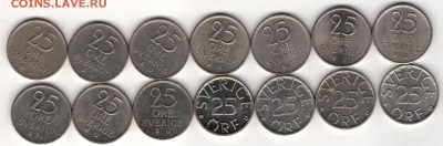 ШВЕЦИЯ 25 ЭРЕ 1962-1981 (14ШТ) ДО 20.03.14 В 22.00МСК (7981) - 4-шв25э1