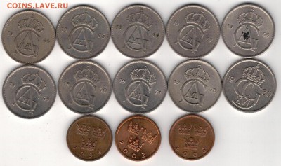 ШВЕЦИЯ 50 ЭРЕ 1964-2003 (13ШТ) ДО 20.03.14 В 22.00МСК (7981) - 4-шв50э