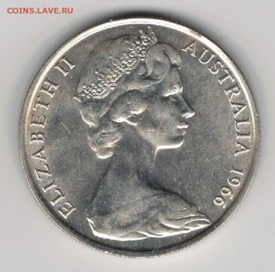 Ag АВСТРАЛИЯ 50 ЦЕНТОВ 1966 ДО 20.03 В 22.00МСК (8004) - 5-ав