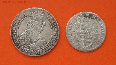 ГЕРМ 18 ШИЛИНГОВ 1684  И 4 ПЕННИ 1728   ГОДА . НА ОЦЕНКУ ! - 20140316_142448-1