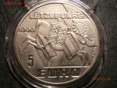 ЛЮКСЕМБУРГ 5евро 1996г.ПРИНЦ ГЕНРИ до 20.03 - P3180015.JPG