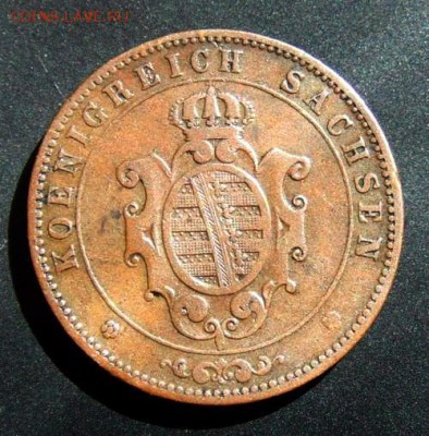 2 - Германия (Саксония) 5 пфеннигов (1864 B) А
