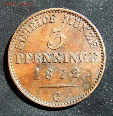 2 - Германия (Пруссия) 3 пфеннига (1872 C) Р