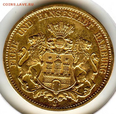 Аукцион. Гамбург. 20 марок.1878г.Золото900 до 19.03. в 20.00 - CoinsHere517