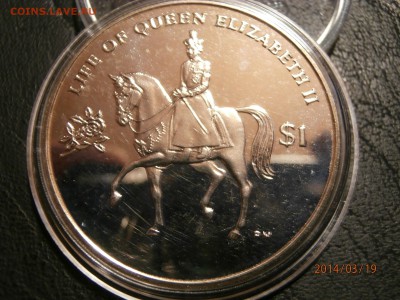 ВИРГИНСКИЕ О-ВА 1 доллар 2012г.ЖИЗНЬ КОРОЛЕВЫ  до 20.03 - P3190034.JPG