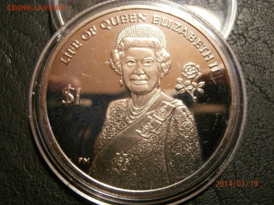 ВИРГИНСКИЕ О-ВА 1 доллар 2012г.ЖИЗНЬ КОРОЛЕВЫ №2  до 20.03 - P3190036.JPG
