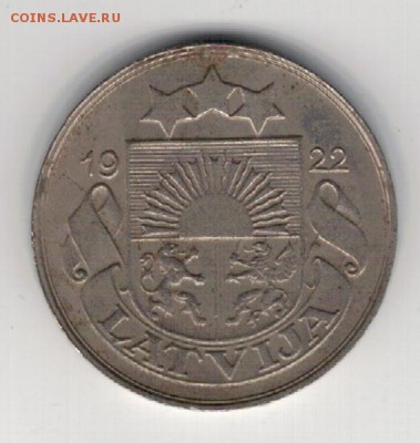 Латвия 20 сантимов 1922 до 24.03.14 в 22.00мск (8283) - 4-1лат