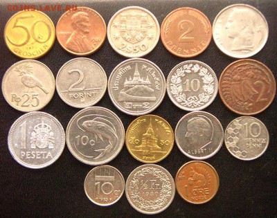 37 разных монет (см. фото и описание). До 20.03_22.00мск - 7701