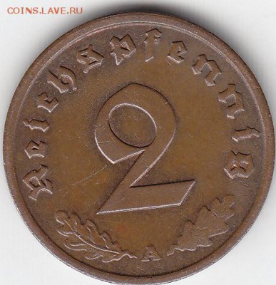 Третий Рейх 2 рейхспфеннига 1937 А до 22.03 22:00 мск - IMG