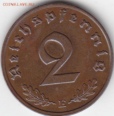 Третий Рейх 2 рейхспфеннига 1938 E до 22.03 22:00 мск - IMG_0010