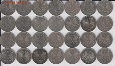5 марок ФРГ 1975-2001 есть АНЦ и Пруф. 71 шт. До 25.04.14 - 5м2