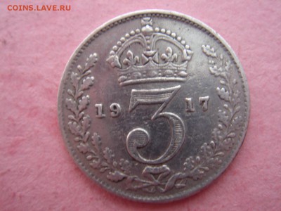 Великобритания: Ag-925 3 пенса 1917 Георг 5 до 25.03 22 - 3 пенса 1917-1.JPG