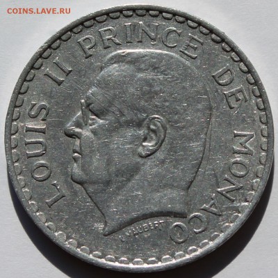 Монако. 5 франков 1945. - 4