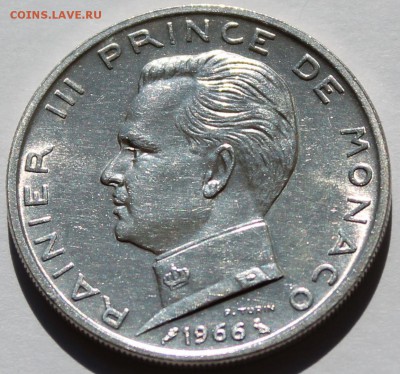 Монако. 5 франков 1966. Серебро. - 33