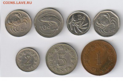 МАЛЬТА - 7 монет 1972-1995гг до 27.03.2014г 21-00 - МАЛЬТА - 7 монет021
