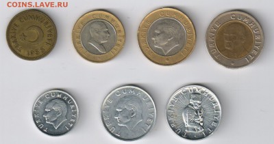 ТУРЦИЯ - 7 монет 1955-2009г до 27.03.2014г 21-00 - ТУРЦИЯ - 7 монет 001