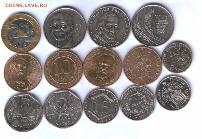 Франция 14 юбилейных монет, до 23.03.  21.30 - 678