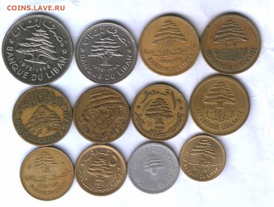 Либан 12 монет с 1925-78г. все разные, до 23.03. 21.30 - 479