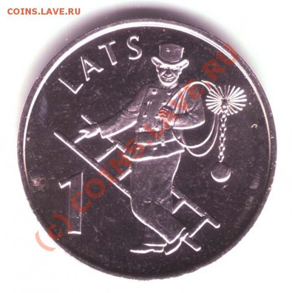 Латвия, "счастливый" 1 Лат "Трубочист" д - 1Ls_chimney-sweep_01
