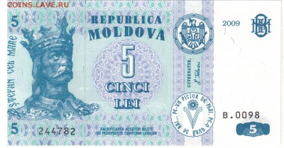 МОЛДОВА 5 ЛЕЙ 2010 ДО 27.03.14 В 22.00МСК (7794) - 1-м5а