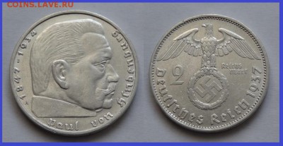 Германия 2 марки 1937 А до 27.03.14 в 22.00 - 2 марки 1937 A 19.11.13 - 2