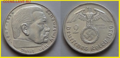 Германия 2 марки 1939 А до 27.03.14 в 22.00 - 2 марки 1939 A 19.11.13
