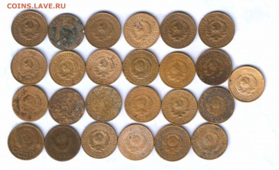 СССР 1 коп. 1926-64г. средние 25шт. до 24.03. 21.30 - 17