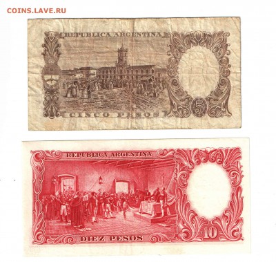 Аргентина 5 и 10 песо до 27.3 - австр25