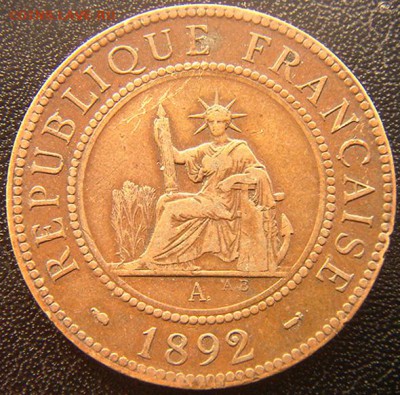 Французский Индокитай_1 цент 1892; до 24.03_22.04мск - 7779