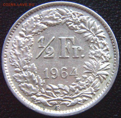2 франка 1964. Серебро; до 24.03_22.10мск - 7772