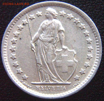 2 франка 1964. Серебро; до 24.03_22.10мск - 7773