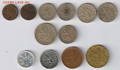 ЧЕХОСЛОВАКИЯ - 12 монет 1921-2006г до 31.03.2014г 21-00 - ЧЕХОСЛОВАКИЯ - 12 монет