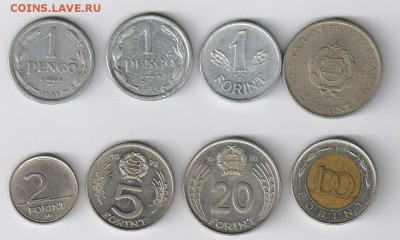 ВЕНГРИЯ - 8 монет 1941-1998г до 31.03.2014г 21-00 - ВЕНГРИЯ - 8 монет 001