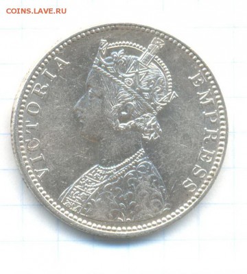 Ag. британская индия 1 рупия 1890. AU. до 28.03  22:00 - 5