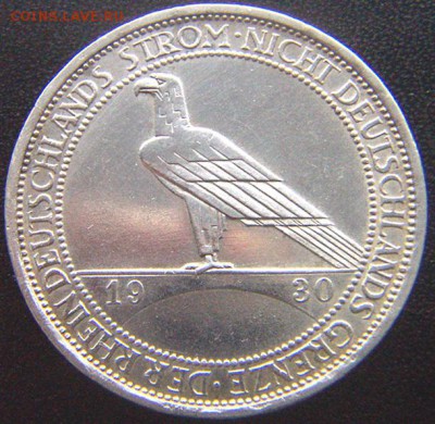 Германия_3 рейхсмарки 1930 "Райнланд". Ag; до 25.03_22.36 - 7253