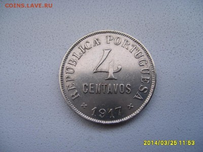 ПОРТУГАЛИЯ,4 CENTAVOS 1917г(медь-никель)!!до 26.03.2014 - S6000545.JPG