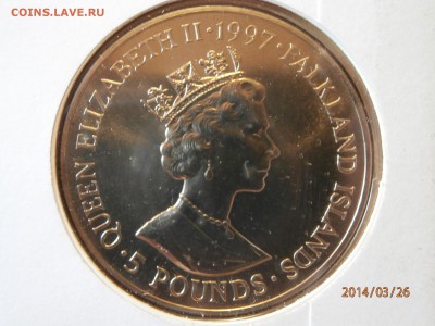 ФОЛКЛЕНДЫ. 5 фунтов .ЗОЛОТОЙ ЮБИЛЕЙ  1997г до 26.03 - P3260006.JPG