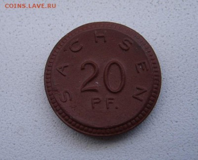 ГЕРМАНИЯ,20 пфеннигов 1921(САКСОНИЯ,кер-ка,нотгельд)!до26.03 - S6000535.JPG