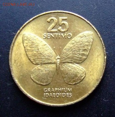 2 - Филиппины 25 сентимо (1994) «Бабочка» Р