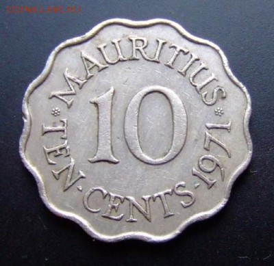 2 - Брит. Маврикий 10 центов (1971) Р
