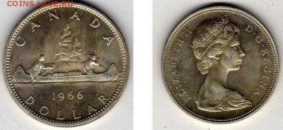 Канада: Ag-800 1$ 1966 ДОСТОЙНЫЙ! до 31.03.14 22-00 - Канада доллар 1966