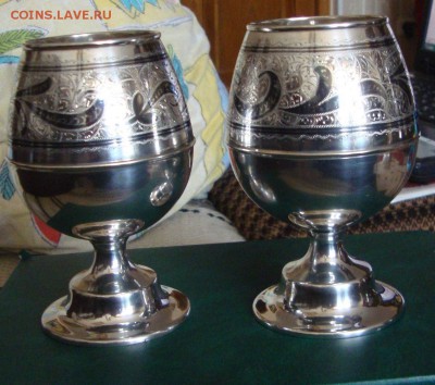 2 фужера, Кубачи, новые, 875 проба, в коробке - B2