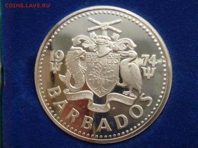 Барбадос Ag-925 10 долларов 1974 PROOF в кейсе до 31.03 22 - Барбадос 10 долларов 1974-2.JPG
