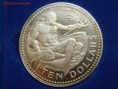 Барбадос Ag-925 10 долларов 1974 PROOF в кейсе до 31.03 22 - Барбадос 10 долларов 1974-1.JPG