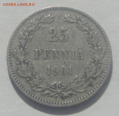 25 пенни Финляндия 1901 серебро до 31.03 - 25 п 1901 1